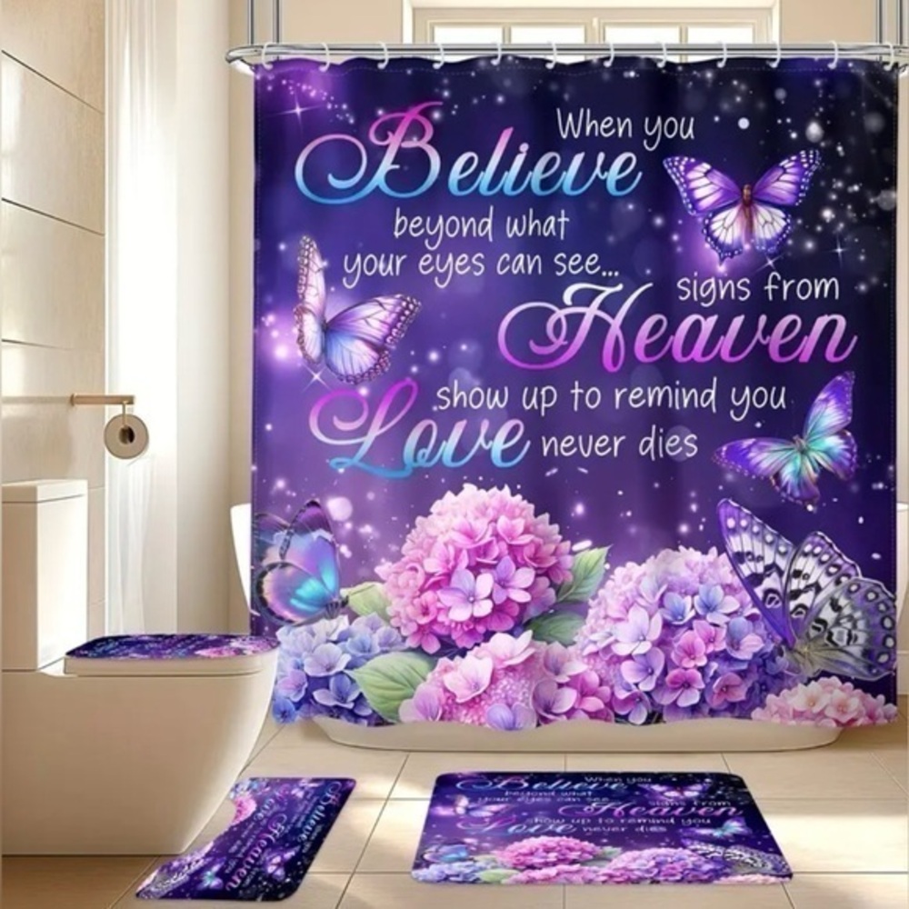 4pc Believe, Heaven & Love Bathroom Set NWT